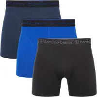 Bamboo Basics Boxershort Rico Black Blue Navy (3er Set) Herren-M