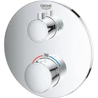 GROHE Grohtherm, Badewanne, Drehventile, Metall, Chrom