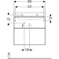 Geberit 500.506.00.1, 2 Schublade(n), 1 Stück(e), 580 mm, 462 mm, 530 mm