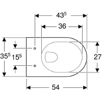 Geberit Tiefspül-WC RENOVA wandhängend 4,5/6 l we KT
