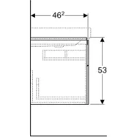 Geberit 500516001 Xeno2 Unterschrank f. WT m. Ablg. li