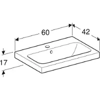 Geberit Waschtisch iCon Light 60 cm verkürzt weiß mit KeraTect Spezialglasur 501841002