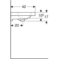 Geberit 501841007 iCon Light WT 60x42cm, verk. Ausld.