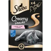 Sheba Creamy Snacks mit Lachs Katzensnack (4 Stück)