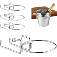 Relaxdays 4 x Sektkühlerhalter für den Tisch Silber