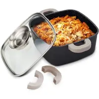 Nava Bratentopf Schmortopf Kochtopf mit Granitbeschichtung FUNTZIO quadratisch 20 cm 3,4l