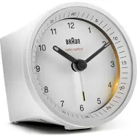 Braun BC07W-DCF Funkwecker Uhr Unisex Alarm weiß