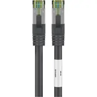 Goobay CAT 8.1 Patchkabel, S/FTP (PiMF), schwarz, 2m, 2 m, Cat8.1, S/FTP (S-STP), RJ-45, RJ-45, Schwarz