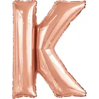 Riethmüller Grosser Buchstabe K Roségold Folienballon N34 verp