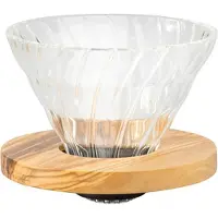 Hario V60-02 Glas-Tropfschale Olive VDG-02-OV