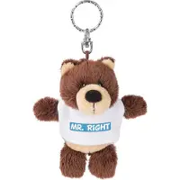 Nici schlüsselanhänger Mr. Right 10 cm Polyester braun