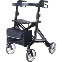 Bischoff & Bischoff Rollator ALEVO m.Rückengurt,Tasche,aubergine,