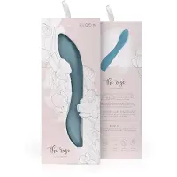Huismerk Rose - Akku-G-Punkt-Vibrator aus Silikon (Türkis)
