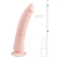 Easytoys Dildo Collection - Silikon-Dildo mit Saugnapf (21cm) - natur