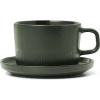 Marc O'Polo Koffiekop Met Schotel Moments Olive Green 200 ml (4-delig)