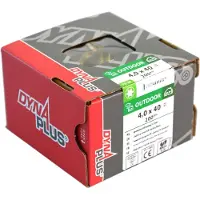 Dynaplus - - Uni-Schrauben - Torx 20 Flachkopf - 4 x 70mm - AR-beschichtet - Teilgewinde (200 Stück) - EU -