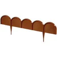 Sans marque IKRA, Garten-Einfassungsstreifen, Kunststoff, Braun, 90 mm, 10000 mm, Box