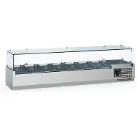 Ecofrost Gastro Aufsatzkühlvitrine Kühlvitrine Kühltheke 2000x335x435 mm 10x1/4GN