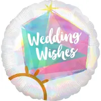 Anagram Amscan Foil Balloon Iridescent Wedding Ring