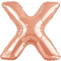 Amscan Grosser Buchstabe X Roségold Folienballon N34 verp