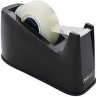 Rapesco Klebebandabroller 300, RPTD30BK, schwarz, Tischabroller für Klebeband 25mm x 33m