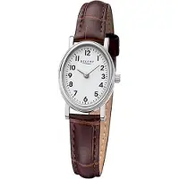 Regent Damen Armbanduhr F-1305 Edelstahl Lederband braun