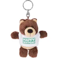Nici schlüsselanhänger Happy Birthday 10 cm Polyester braun