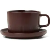 Marc O'Polo Koffiekop Met Schotel Moments Earth Brown 200 ml (4-delig)