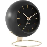 Karlsson - Tischuhr Globe - Schwarz - 21x24,5x14cm