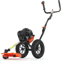FUXTEC Benzin Motorsense mit Rädern FX-FSR152 - 52ccm | 3PS Freischneider | 13,5kg | Easy Start | 320 mm | 2-Takt Rasentrimmer | 2,2kW