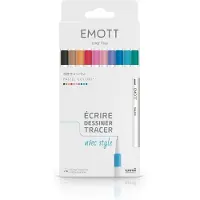 Uni-Ball Fineliner EMOTT, 10er Set "Pastel Colors"