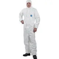 Dupont Tyvek Einweg-Overall 500 Xpert, Kapuze, weiß, PSA Kategorie 3 1 Packung = 25 Stück, Große M