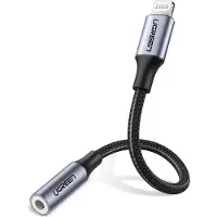 UGREEN 30756, 0,1 m, Lightning, 3.5mm, Männlich, Weiblich, Gerade