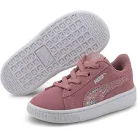 Puma Kinder Vikky Sneaker Rosa mit flacher Sohle und Schnürverschluss