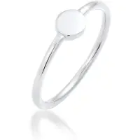 Elli Ring 925 Sterling Silber Kreis, Plättchen in Silber | Gr.: 52