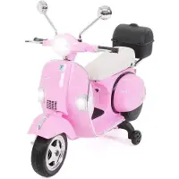 Actionbikes Motors Kinder Elektro Roller Vespa | Mit Stützrädern - Scheinwerfer - Koffer zum Öffnen - Kinder Fahrzeug elektrisch - Hupe & Musik - Ab 3 Jahre (Pink)