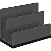 Wedo Briefständer Black Office, schwarz mattiert/glänzend, 2 Fächer
