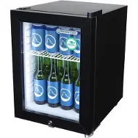 Gastro-Cool - Thekenkühlschrank - mini - für POS Werbung - schwarz/weiß - GCKW25