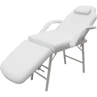 vidaXL - Behandlungsstuhl - für - Gesicht - 185x78x76 - cm - Kunstleder - weiß