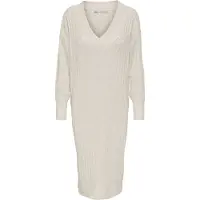 ONLY Strickkleid "ONLNEW TESSA L/S MIDI V DRESS" mit tiefem V-Ausschnitt mit breiter Blende