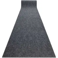 Rugsx Läufer- Türmatte rutschfest GIN 2126 Draußen, Drinnen Liverpool grau 80 cm 80x270 cm