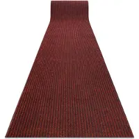 Rugsx Läufer- Türmatte rutschfest GIN 3086 Draußen, Drinnen Liverpool rot 100 cm 100x350 cm