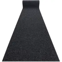 Rugsx Läufer- Türmatte rutschfest GIN 2057 Draußen, Drinnen Liverpool Anthrazit 80 cm 80x190 cm