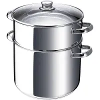 Beka 12230024, 15 l, Edelstahl, Rund, Keramik, Gas, Halogen, Induktion, Versiegelte Platte, Edelstahl, Glas