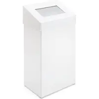 V-Part - Abfallbehälter mit Pushdeckel 50 Liter - Powder Coated Aluminium Powder Coated - Weiß