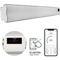 Blumfeldt Klarstein Heizstrahler, Elektrische HeizungTerrasse & Garten, Infrarotstrahler mit WiFi App-Steuerung, Timer, LED-Anzeige Infrarot Heizstrahler, Energieeffiziente Heizung, 3000W