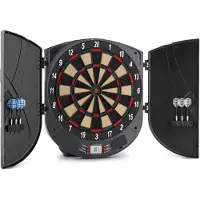 Klarfit Dartor Dartscheibe Dartautomat Softtip 26 Spiele Türen Sound