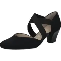 Ara Spangenpumps "TOULOUSE", Damen, Gr. 7 (41), schwarz, Textil, unifarben, Schuhe Spangenpumps, Abendschuh, Festtagsschuh, Trichterabsatzmit elastischen Riemchen, Topseller