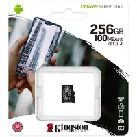 Kingston Technology 256GB micSDXC Canvas Select Plus 100R A1 C10 Einzelpack ohne Adapter, 256 GB, MicroSDXC, Klasse 10, UHS-I, 100 MB/s, 85 MB/s
