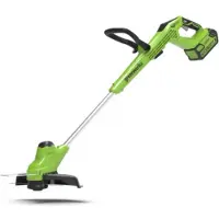 Greenworks G40LTK2, Trimmer, 40V, Frontmonteret, m/2x2Ah batteri og universal lader